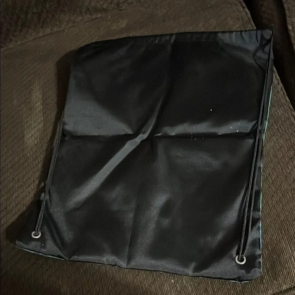 Kids' Green and Black Drawstring Bag rob kaz